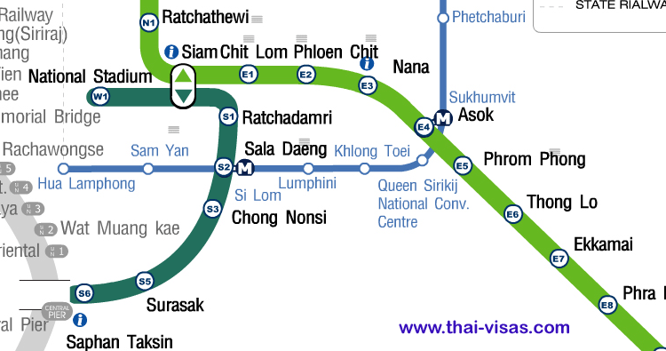 BTS National Stadium Station - Bangkok Nightlife - Hotels with Maps